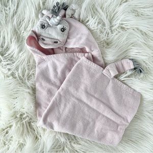 Elegant Baby Pink Unicorn Hooded Towel
